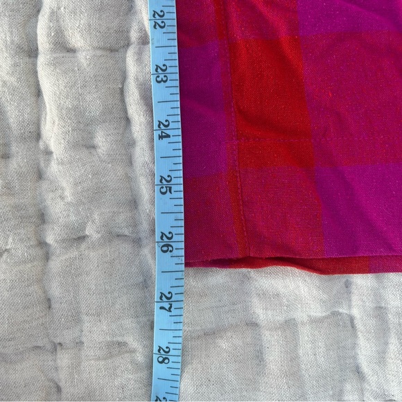 Ali Golden Silk Fly Front Pants w/ Pocket - Poppy/Plaid Pink - Picture 6 of 9